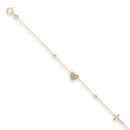 MOISS náramek ze žlutého zlata KŘÍŽEK