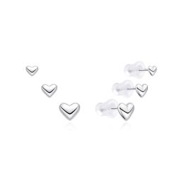 MOISS stříbrné náušnice SRDCE