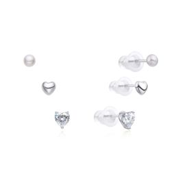 MOISS stříbrné náušnice SRDCE