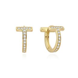 MOISS stříbrné náušnice GOLD