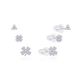 MOISS stříbrné náušnice ČTYŘLÍSTEK