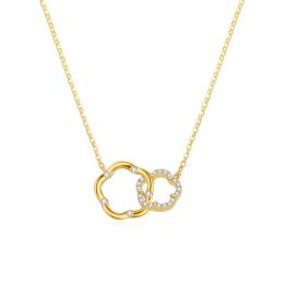 MOISS stříbrný náhrdelník KVĚTINA GOLD