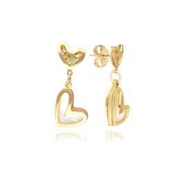 MOISS náušnice ze žlutého zlata SRDCE