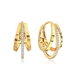 MOISS stříbrné náušnice GOLD