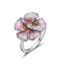 MOISS stříbrný prsten SMALT KVĚTINA