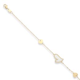 MOISS náramek ze žlutého zlata SRDCE