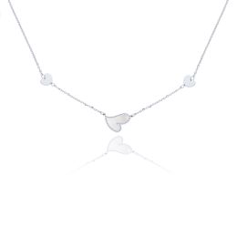 MOISS náhrdelník z bílého zlata SRDCE