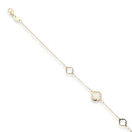 MOISS náramek ze žlutého zlata ČTYŘLÍSTEK