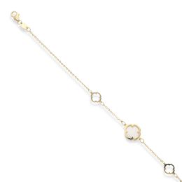 MOISS náramek ze žlutého zlata ČTYŘLÍSTEK