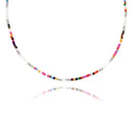 MOISS stříbrný korálkový náhrdelník