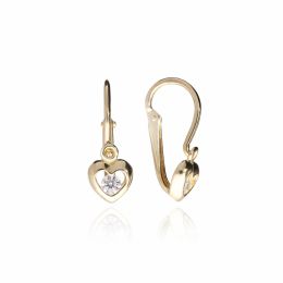 MOISS náušnice ze žlutého zlata SRDCE