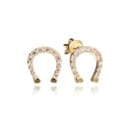 MOISS naušnice ze žlutého zlata PODKOVA