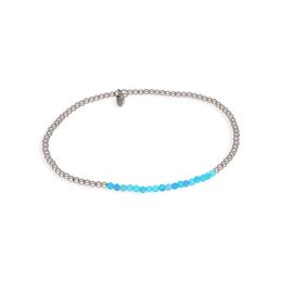 MOISS stříbrný korálkový náramek TYRKYS