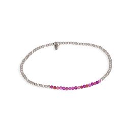 MOISS stříbrný korálkový náramek RUBÍN