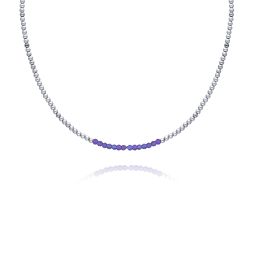 MOISS stříbrný korálkový náhrdelník CHALCEDON