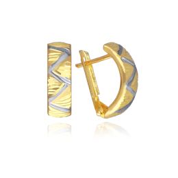 MOISS náušnice ze žlutého zlata BICOLOR
