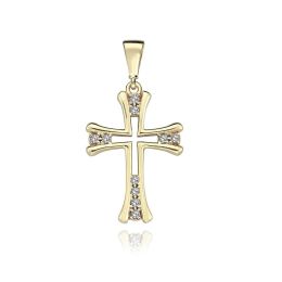 MOISS přívěsek ze žlutého zlata KŘÍŽEK
