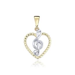 MOISS přívěsek ze žlutého zlata HOUSLOVÝ KLÍČ