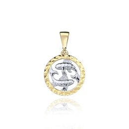 MOISS přívěsek ze žlutého zlata RYBY BICOLOR