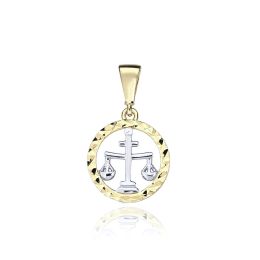 MOISS přívěsek ze žlutého zlata VÁHY BICOLOR