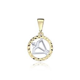 MOISS přívěsek ze žlutého zlata STŘELEC BICOLOR