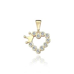 MOISS přívěsek ze žlutého zlata SRDCE