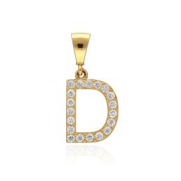 MOISS přívěsek ze žlutého zlata PÍSMENO D