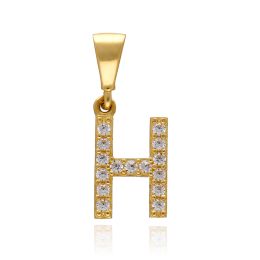 MOISS přívěsek ze žlutého zlata PÍSMENO H