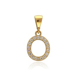 MOISS přívěsek ze žlutého zlata PÍSMENO O