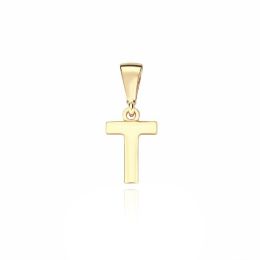 MOISS přívěsek ze žlutého zlata PÍSMENO T