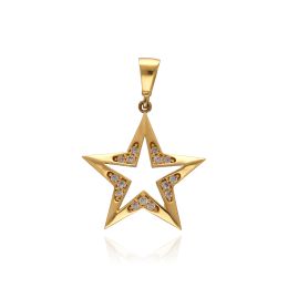 MOISS přívěsek ze žlutého zlata HVĚZDA