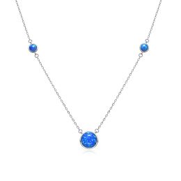 MOISS stříbrný náhrdelník OPÁL