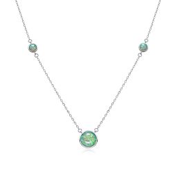 MOISS stříbrný náhrdelník OPÁL