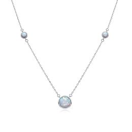 MOISS stříbrný náhrdelník OPÁL