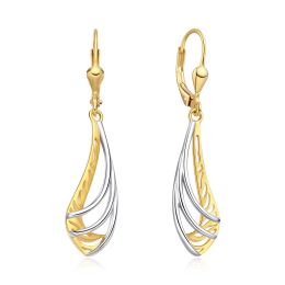 MOISS stříbrné náušnice BICOLOR