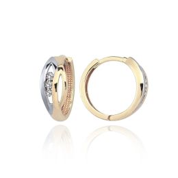MOISS náušnice ze žlutého zlata BICOLOR