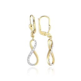 MOISS náušnice ze žlutého zlata NEKONEČNO BICOLOR