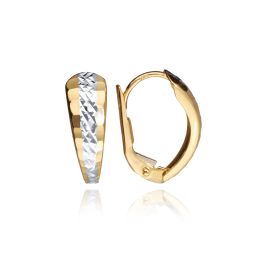MOISS náušnice ze žlutého zlata BICOLOR