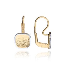 MOISS náušnice ze žlutého zlata BICOLOR