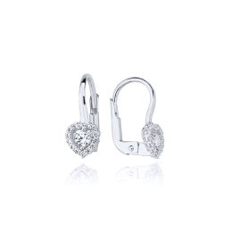 MOISS náušnice z bílého zlata SRDCE