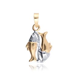 MOISS přívěsek ze žlutého zlata BÝK BICOLOR