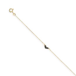 MOISS náramek ze žlutého zlata SRDCE ONYX