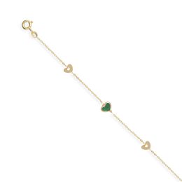 MOISS náramek ze žlutého zlata SRDCE