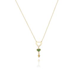 MOISS náhrdelník ze žlutého zlata SRDCE