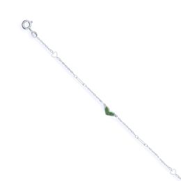 MOISS náramek z bílého zlata SRDCE