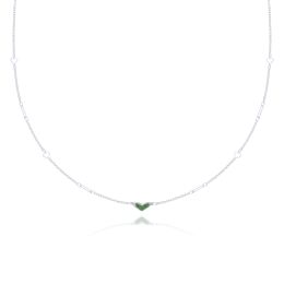 MOISS náhrdelník z bílého zlata SRDCE