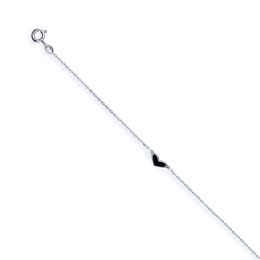 MOISS náramek z bílého zlata SRDCE ONYX