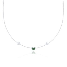 MOISS náhrdelník z bílého zlata SRDCE