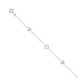 MOISS náramek z bílého zlata SRDCE