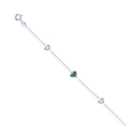 MOISS náramek z bílého zlata SRDCE